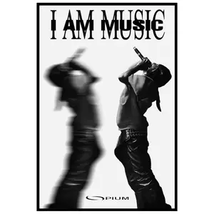 Frameless Art Poster: "I AM MUSIC" Carti Poster. Aesthetic and Inspirational Room Decor for Home Living Rooms and Offices. Posters Radiating Positive Energy Auras to Craft a Stylish Room Aesthetic with Colorful Auras Wall Paintings Print Artistic