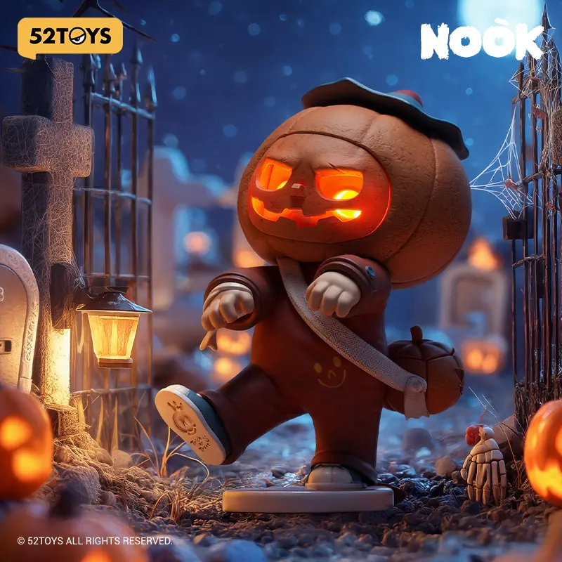 52TOYS NOOK 150% Limited Edition – Pumpkin Mischief Kawaii Creative Gift Room Decor Desktop Decoration Gift for  Birthday Party Action Figure