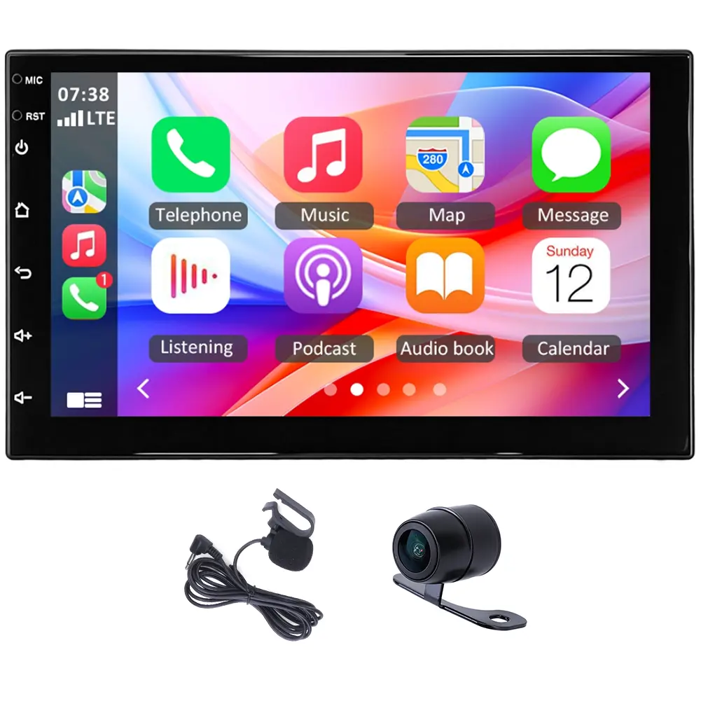 7-Inch Universal type Car Player WiFi Bluetooth GPS Navigation Android 15 with Carplay/Android Auto Stereo Radio Compatible for For Nissan Frontier 2001-2011