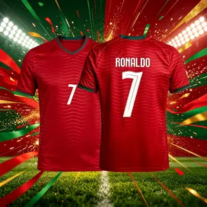 2026 Portugal Home And Away Red Green Black 7# Cristiano Ronaldo Short And Long Sleeve Soccer Jersey Fans Version