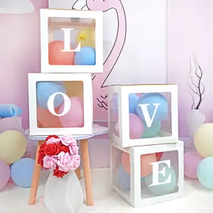 Transparent Balloon Box, Party Decoration Ornament, Ca Prop 65 Compliant, No Ca Prop 65 Re, Perfect for Parties and Events