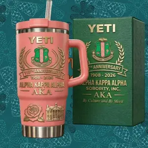 Alpha Kappa Alpha Sorority AKA 118th Anniversary 1908 2026 Pink Green Heritage Tumbler