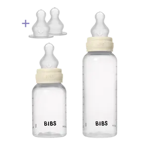 Bibs Baby BPA-Free PP Bottle Grow and Flow Set 5oz/9oz Silicone Ivory Anti Colic for Newborns & Nursery