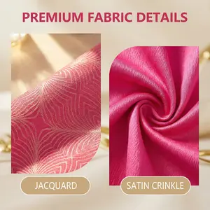 Window Wear 4 Panels 52X90Inch Inches Combination Decorative Curtains (Diamond Jacquard Panels +Heavy Crushed Sateen 2 Panels) Da01+Da02 cortinas  para  sala  de  estar