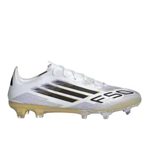 adidas Mens F50 Pro Firm Ground Football Sneakers Shoes - White