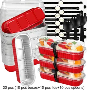 30pcs Aluminum Baking Cup Set, Bakeware, Baking Supplies, Creative Multi-Functional Sweet Treat Box, Ideal for Cake, Bread, Sushi, Cheese, Kitchen, Party, Holiday