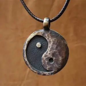 Vintage Yin Yang Charm Pendant Necklace For Women Men Party Jewelry Gift Chinese Tai Chi Necklace