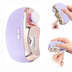 Automatic Electric Nail Clipper with Polisher – Safe&Quiet&Rechargeable Trimmer with LED Lighting, File, Scraps Storage, Child Lock System, Cuticle Cleanser, Mess-Free Trim, Nail Care Tool for Seniors & Adults, Perfect gift for Mother's & Father's Day