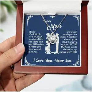 A card box gift expressing love, a fashionable short decorative collarbone chain necklace, 2025 Deals, bringing some surprises to best mom