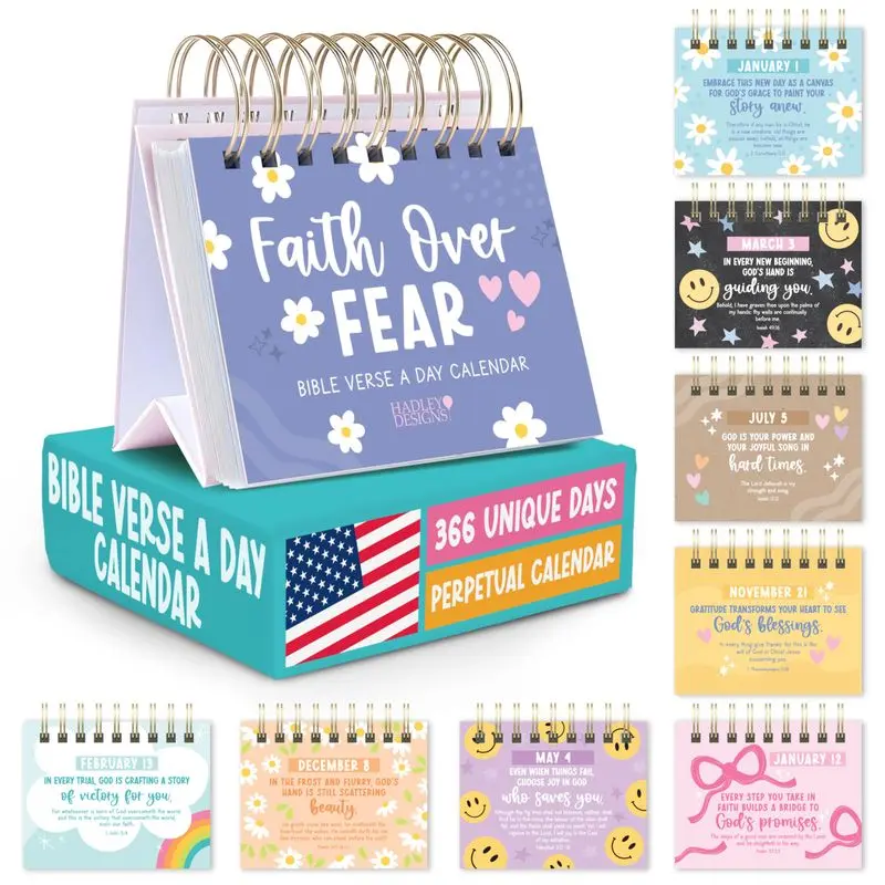 Christian Motivational Calendar | Bible Verse Calendar | 2026 | Flip Calendar Inspirational Gifts Daily Inspirational Quotes