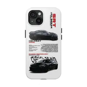 High-Performance Black SRT Hellcat Racing Car Design Tough Phone Case Shockproof for iPhone