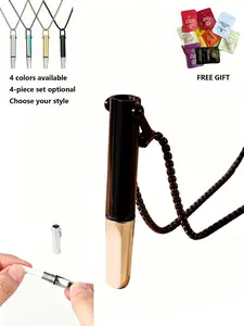 Mindful Breathing Necklace for Anxiety Relief, Stainless Steel Detachable Core, Stress Relief Breathing Tool, Calming Necklace for Men & Women, Perfect for Meditation, Focus & Emotional Balance. Great for Everyday Use & Gifting