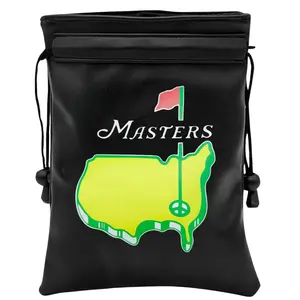 Maters Funny Golf Tee Pouch Happy Gilmore Design pu Leather Tee Pouch with Drawstring Closure Portable Golf Accessories Golf Pack Great Gift for Golf Lovers Fathers Day Great Christmas Gift For Golf Lovers
