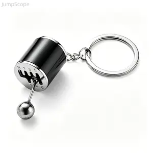 Gear Shift Knob Keychain, Mini Manual Car Transmission Model Fidget Toy, Multicolor Metal Shifter Key Ring Novelty Auto Gift for Car Lovers