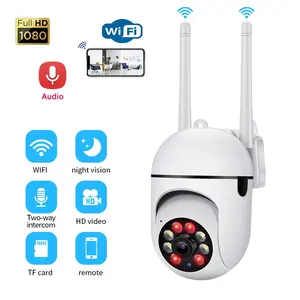 Wireless PTZ Home Surveillance CCTV Camera - 1080P, 2.4GHz Wi-Fi, Night Vision, Audio Monitoring