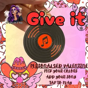 Personalized Vinyl Record Keychain - Choose Your Color, Apply Your Song, Tap to Play