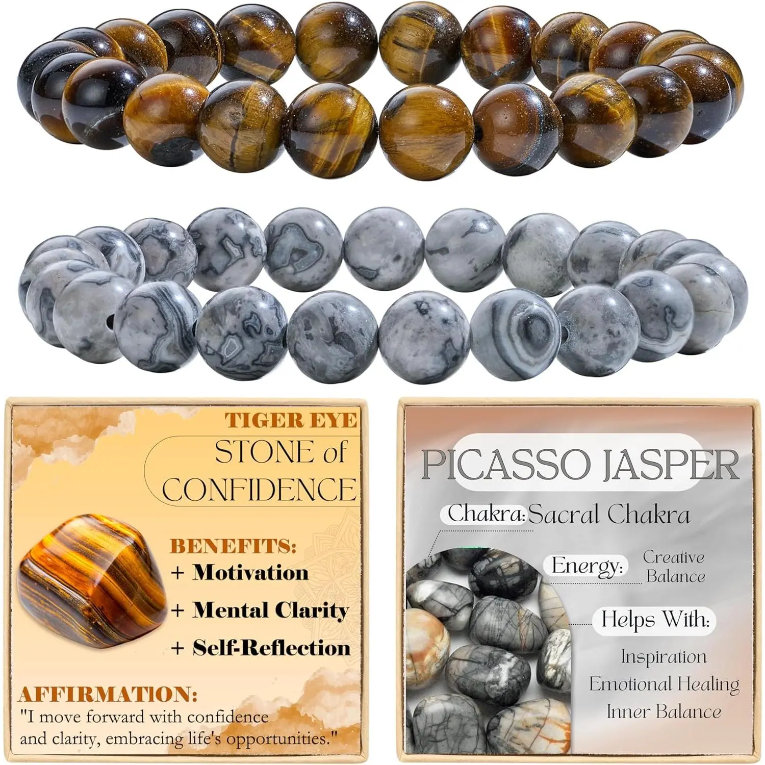 Tiger Eye + Picasso Jasper