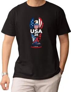 Classic Eagle Statue Bell City Building Trophy Shape 2026 Sport Print Lightweight Everyday T-shirt S-3XL
