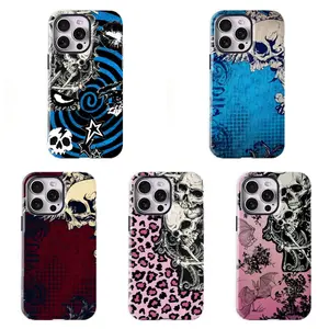 Monster Dark Gothic Phone Case with Skull Pattern|Subculture Trendy Style For iPhone 11 12 13 14 15 16 17 Pro Max For Samsung S26 S25 S24 S23 S22-Gift For Her/Him
