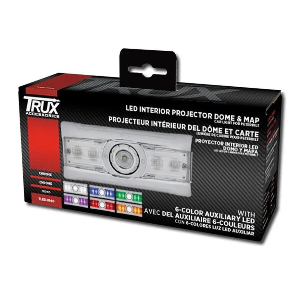 Trux Accessories Peterbilt Interior Dome and Map Light, 6-Color LED Car Lights