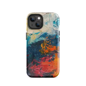 Expressive Brushstroke iPhone 13 Pro Case - Abstract Art Design