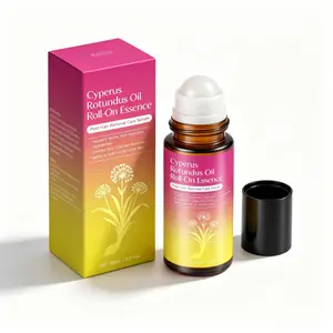 Cyperus Rotundus Oil Roll-On Essence - Gentle Daily Beauty Products for Post Hair Removal Body Care, Soothe Razor Redness & Irritation, Slow Hair Regrowth, Smooth Skin (Underarm, Leg), Sensitive Skin Safe, 60ml Stainless Steel Roll-On