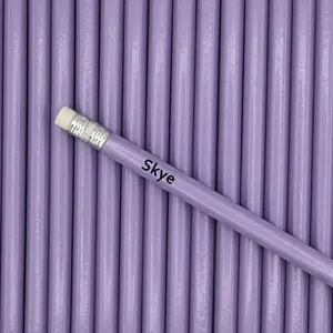 All Pastel Purple Personalized Pencils
