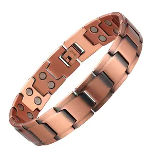 Pure Copper Bracelet Magnetic Bracelet Solid Copper Bracelets ,Couple Bracelet ,Magnetic Field Therapy Jewelry ,Adjustable