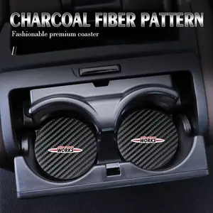2Pcs Car coaster water anti slip pad silicone waterproof interior accessories For MINI JCW Cabrio Cooper Countryman Aceman Clubman Coupe Paceman Roadster F57 F55 F54 R61 R60 R59 R58 R57 R56 R55 R53 R52 R50