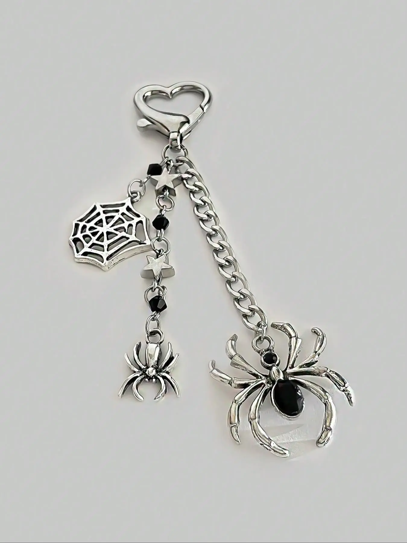Punk Gothic Spider Keychain Pendant, Cute Style Bag Charm, Perfect Gift for Friends & Couples, Halloween Accessory