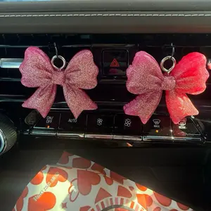 Bow vent clip car freshies air fresheners comes with 2 freshies and vent clips