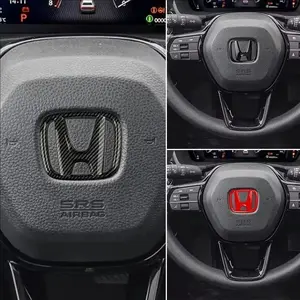 50x40mm ABS Car Steering Wheel Cover Emblem Sticker For Honda Envix Odyssey City Jazz Fit CRV Civic Accord Insight Jade Vezel