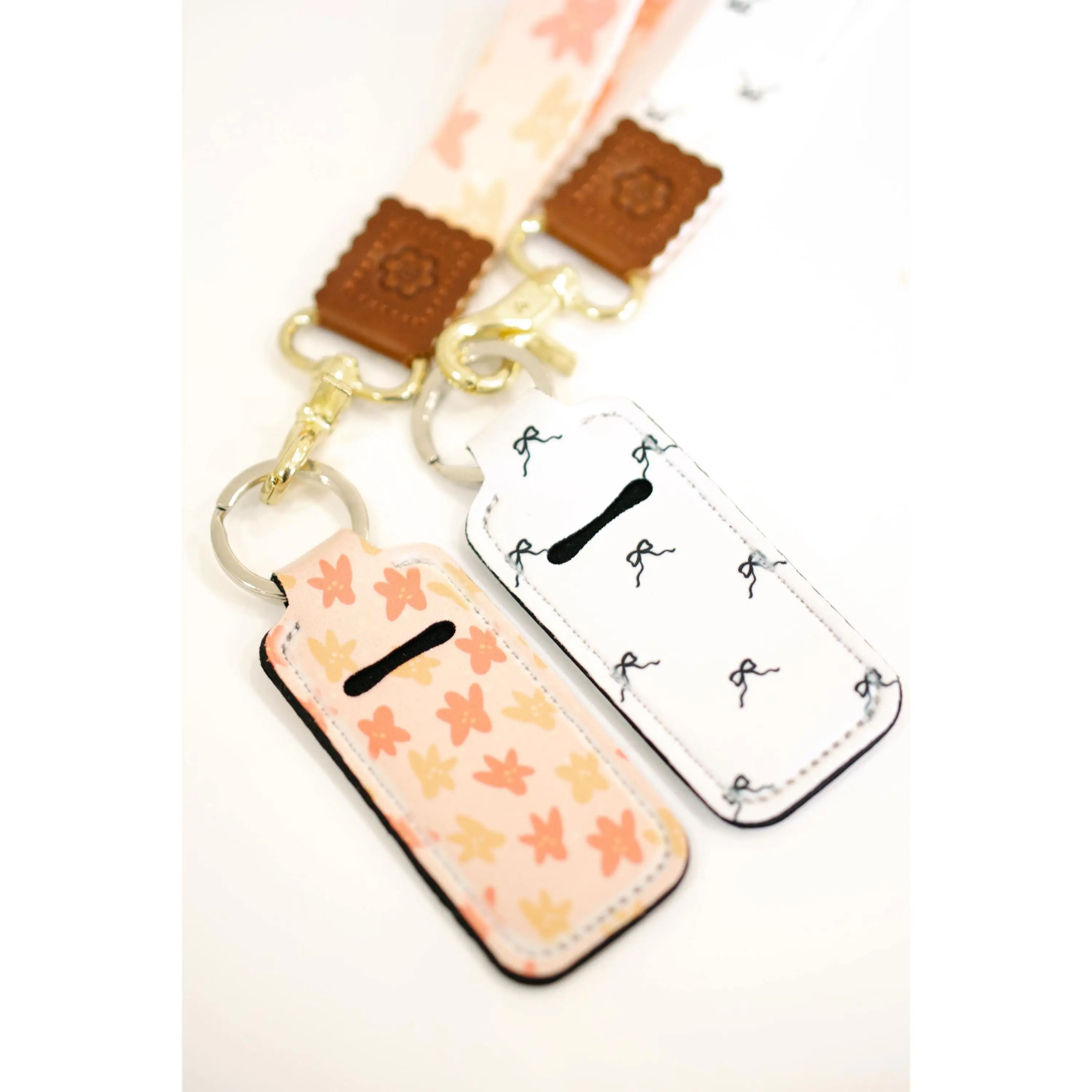 Chapstick Holder Keychain for Women | Lip Balm Holder Keyring | Cute Lipstick Holder Pouch | Small Gift for Her | Keychain Accessory