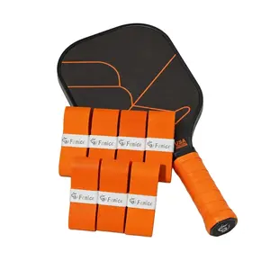 Orange Pickleball Overgrips 6 Pack, PU Sweat Absorbent Grip Tape, Soft & Tacky Pre-Cut Overgrip, Ready-to-Use for Pickleball & Multi Racquets, 0.6mm