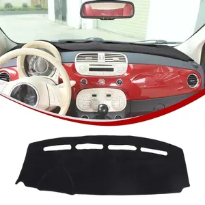 1-piece (left-hand) Car dashboard sunshade mat (black) suitable for 2008-2023 Fiat 500 models. Car Accessories