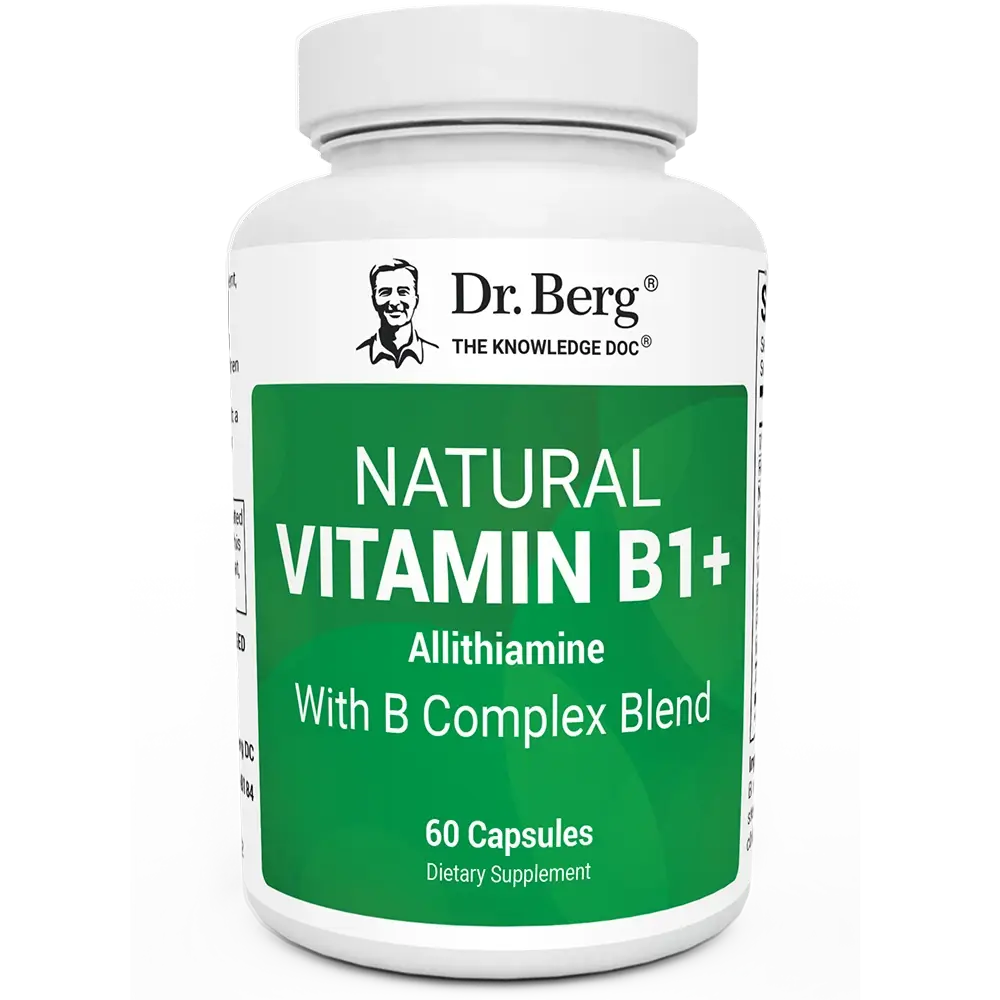 Natural Vitamin B1+ Allithiamine with B Complex Blend - 60 Capsules