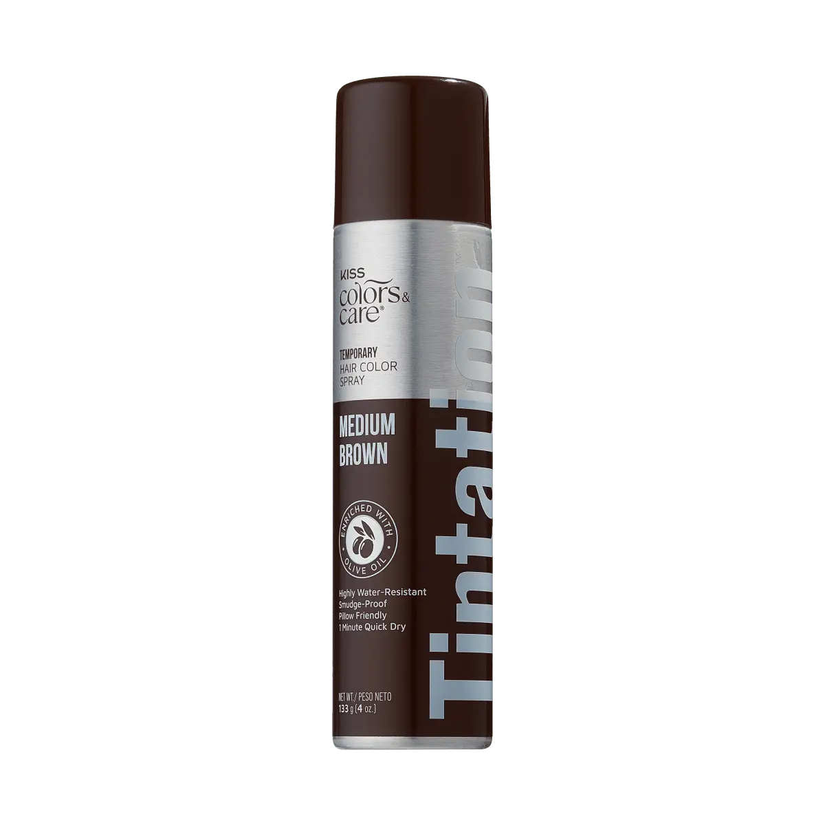 Kiss Colors & Care Tintation Spray - Medium Brown | Temporary Hair Color Spray, Semi Permanent Hair Color, Hair Dye, Hair Color