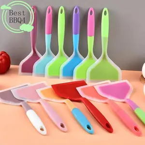 (BBQ4)Multi-Purpose Non-Stick Pan Utensils - Silicone Egg Spatula, Wide Pancake Turner, And Egg Flipper For Cooking And Baking