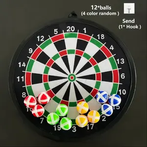 12pcs/6pcs Sticky Ball Dart Board Set, Indoor & Outdoor Party Game, Balance Training, Throwing Toy, Ideal Holiday Gift, Halloween Christmas