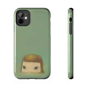 DURABLE Yoshitomo Nara - Sinking Island Floating in the Sea (Green) | Aesthetic Tough Phone Case
