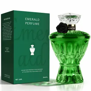Artisanal Emerald Luxury Eau de Parfum (75ML) - Exclusive Fresh Floral Scent: Osmanthus/Citrus Top, Orchid/Rose Heart, Plum Musk Base | Elegant Crystal Bottle, Long-Lasting Niche Fragrance for Distinctive Charm