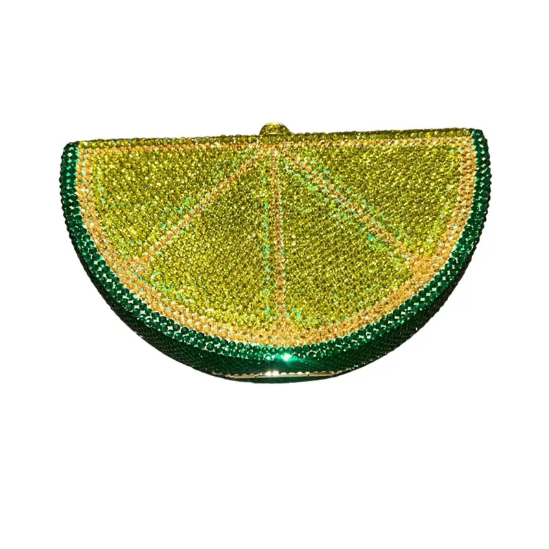 Lime Rhinestone Clutch