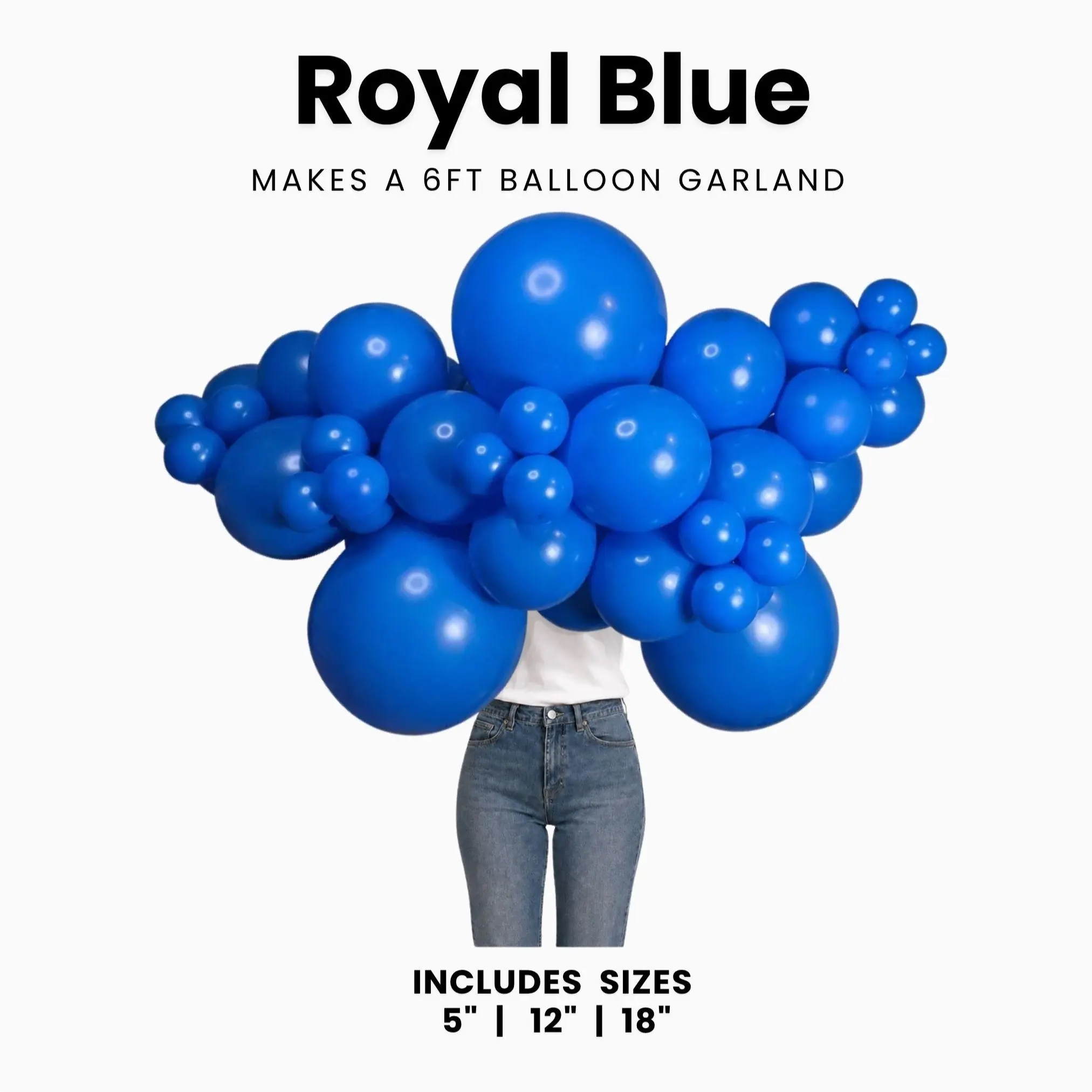 Royal Blue Balloon Pack with Optional Add-Ons