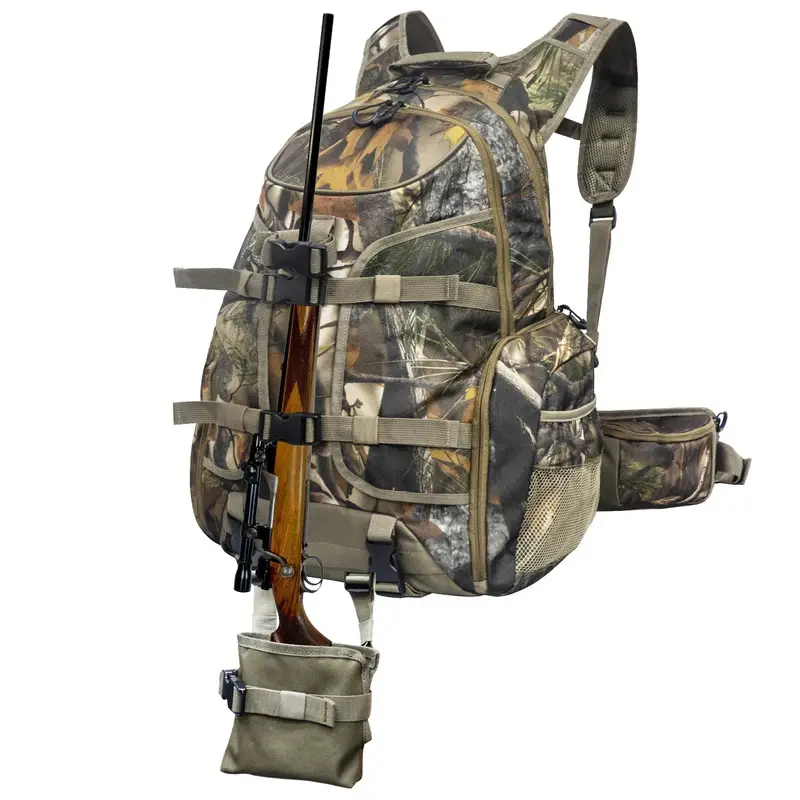 Hunting Backpack, Waterproof Camo HuntingPack Long-Lasting Large Capacity Hunting DayPack for Rifle Bow Gun