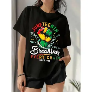 Juneteenth T Shirts Women Men African American Freedom 1865 Novelty T Shirts, Mens T Shirts, Short Sleeve, Everyday Wear and Resort Style Shirts,graphic tees