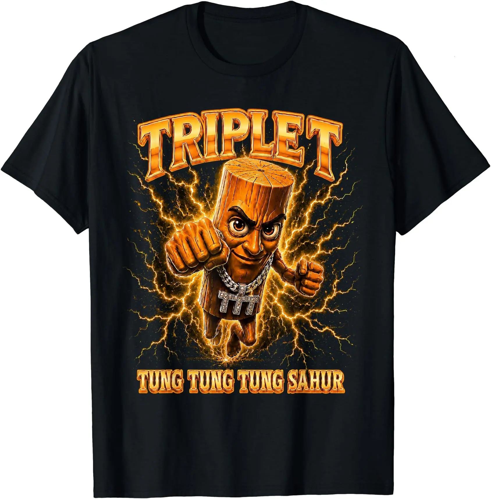 Triple T Tung Tung Tung Sahur Meme Girls T-Shirt