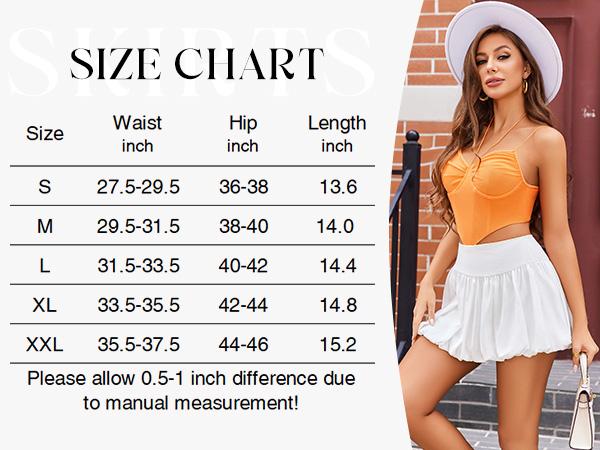 Avidlove Women Bubble Skirt Short Summer Skirts Casual Mini Skirt Boho High Waisted Skirts Going Out Party Skirt