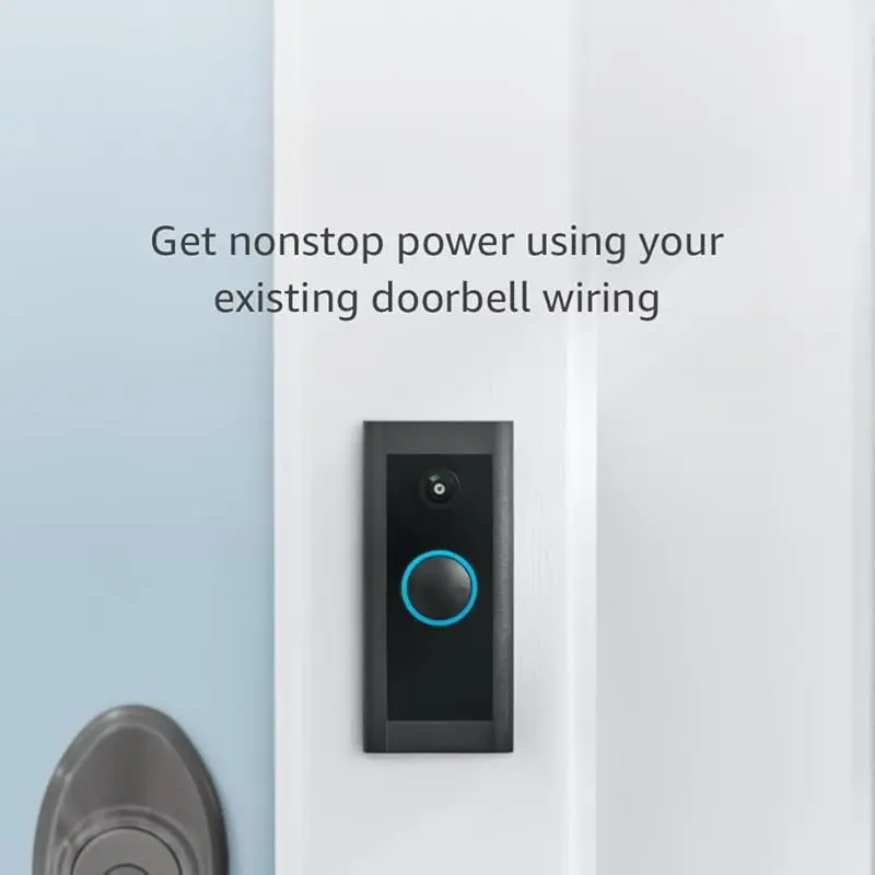 Video Doorbell Wired (newest model), Use Two-Way Talk, advanced motion detection, HD camera and real-time alerts to monitor your front door (wiring required)