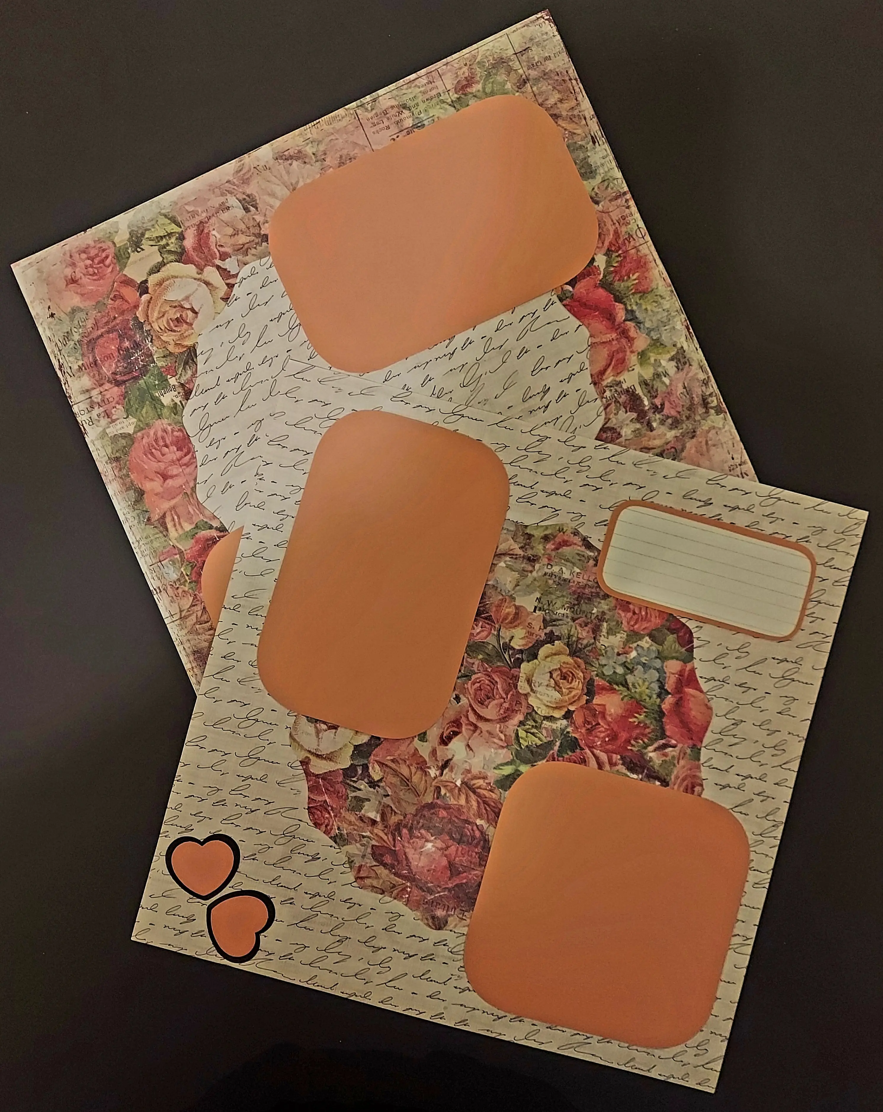 Two Page Scrapbook Layout - Floral Theme