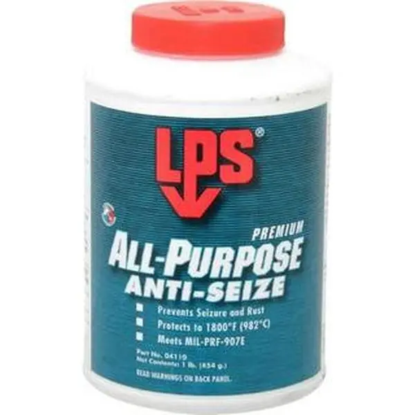 LPS Labs 1 Lb Can General Purpose Extreme Temp Anti-Seize Lubricant with Molybdenum Disulfide, -65 to 1800°F, Blue/Gray, Water Resistant, Prevents Seizure and Rust (04110)
